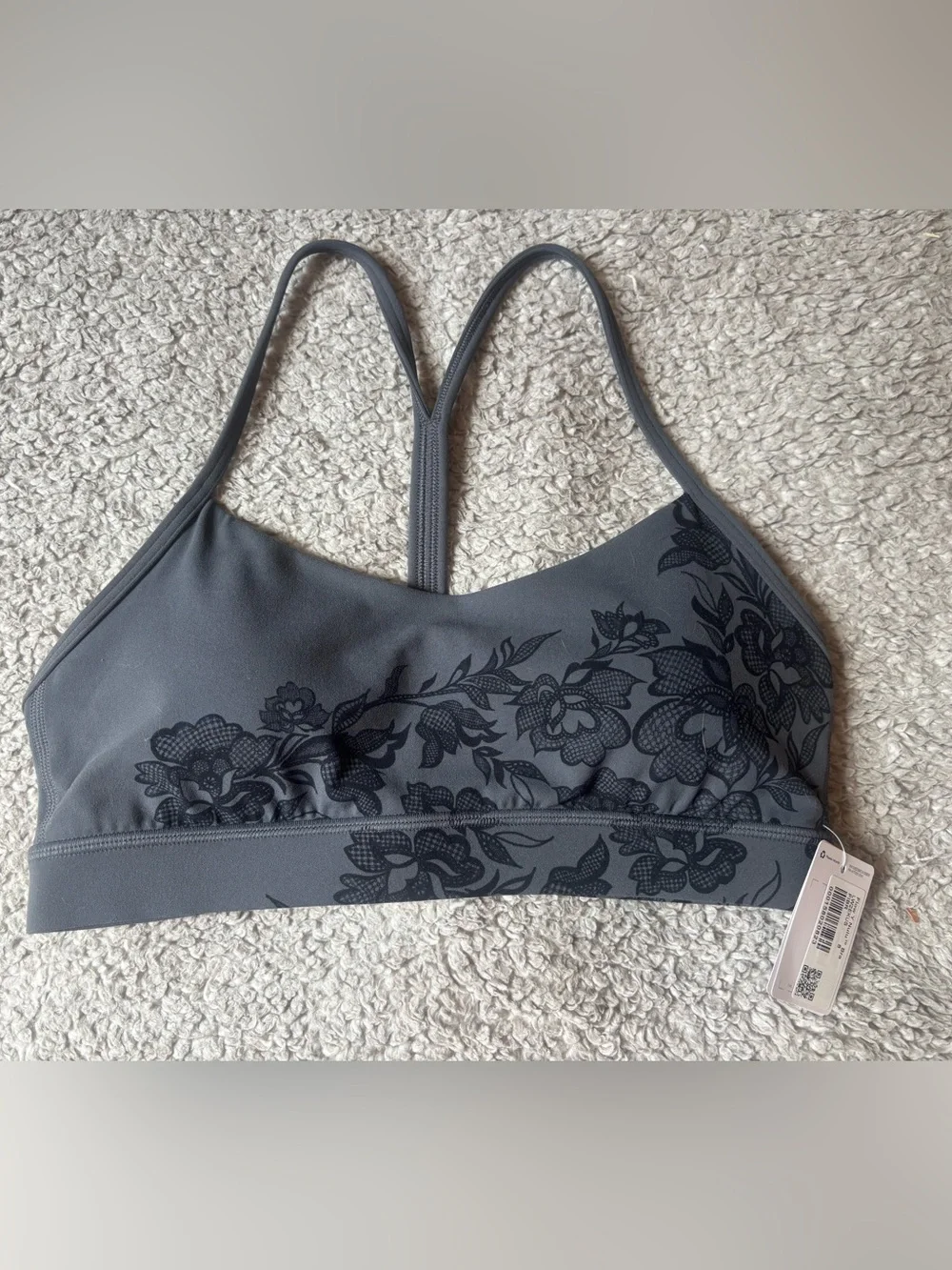 Flow Y Bra Nulu Light Support, A–C Cups Lace Print Size 8